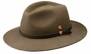 Cestovní nemačkavý voděodolný hnědý klobouk Mayser - Atlanta Traveller Velikost: 58 cm
