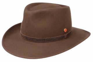 Cestovní nemačkavý voděodolný hnědý klobouk Mayser - Cowboy Hat Velikost: 61 cm (XL)