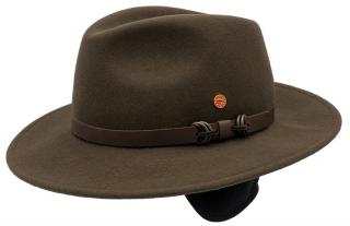 Cestovní nemačkavý voděodolný hnědý klobouk Mayser - Earflap Georgia Traveller (s ušní klapkami) Velikost: 61 cm (XL)