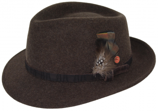 Cestovní nemačkavý voděodolný hnědý klobouk Mayser - Maleo Mayser Velikost: 57 cm (M)