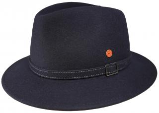 Cestovní nemačkavý voděodolný modrý klobouk Mayser - Earflap Dale Traveller (s ušní klapkami) Velikost: 59 cm (L)