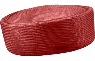 Dámská bordó letní slaměná lodička - pillbox nebo Kennedyovka -  Seeberger Velikost: Unisize (S-XL)