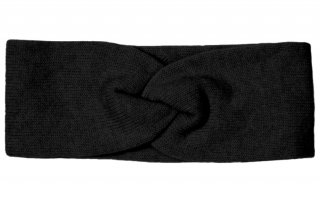 Dámská černá kašmírová zimní čelenka - Fiebig Velikost: Unisize (S-XL)