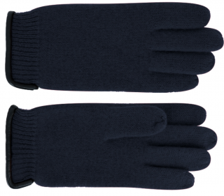 Dámské modré pletené rukavice -  Fiebig Velikost Rukavice: 7,5