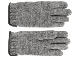 Dámské šedé pletené rukavice -  Fiebig Velikost Rukavice: 7 (M)