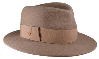 Dámský béžový nemačkavý fedora klobouk - Nane Velikost: 57 cm (M)