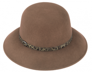 Dámský béžový plstěný Cloche - Fiebig Velikost: 59 cm (L)