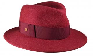 Dámský bordó nemačkavý fedora klobouk - Nane Velikost: 57 cm (M)