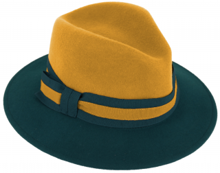 Dámský dvoubarevný plstěný klobouk od Fiebig - Aisha Mais Velikost: 59 cm (L)