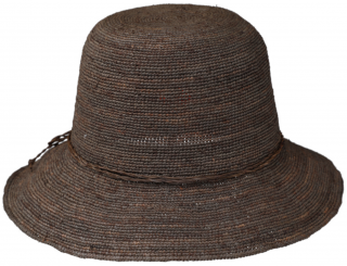 Dámský hnědý letní klobouk Cloche - nemačkavý letní klobouk s větší měkkou krempou Velikost: Unisize (S-XL)