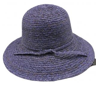 Dámský letní modrý klobouk - nemačkavý letní klobouk s větší krempou Velikost: Unisize (S-XL)