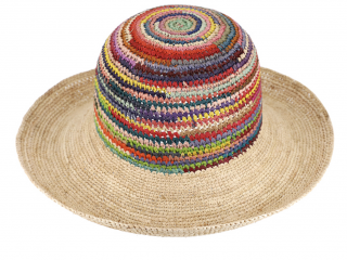 Dámský letní nemačkavý slaměný klobouk Cloche  - Crochet Cloche Velikost: Unisize (S-XL)