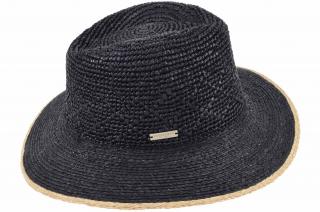 Dámský letní nemačkavý slaměný klobouk Fedora  - Fedora Cloche Velikost: Unisize (S-XL)