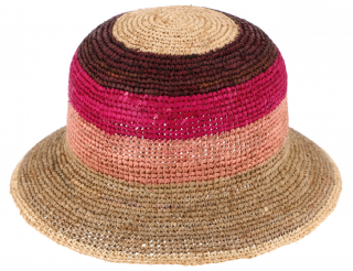 Dámský letní slaměný klobouk Cloche Velikost: 57 cm (M)