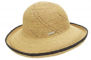 Dámský letní slaměný klobouk s širší krempou Seeberger - Crochet Big Brim Velikost: Unisize (S-XL)