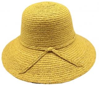 Dámský letní žlutý klobouk - nemačkavý letní klobouk s větší krempou Velikost: Unisize (S-XL)