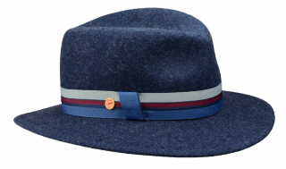 Dámský modrý nemačkavý fedora klobouk - Nane Velikost: 59 cm (L)