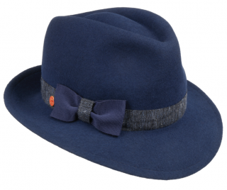 Dámský modrý nemačkavý klobouk  - Leila Velikost: 55 cm  (S)