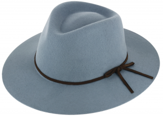 Dámský modrý plstěný klobouk od Fiebig - Anita Velikost: 60 cm