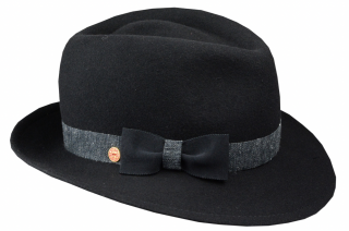Dámský nemačkavý černý klobouk  - Leila Velikost: 57 cm (M)