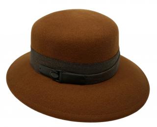 Dámský nemačkavý hnědý klobouk  - Palmira Velikost: 57 cm (M)