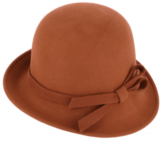 Dámský plstěný skořicový klobouček Cloche - Fiebig Velikost: Unisize (S-XL)