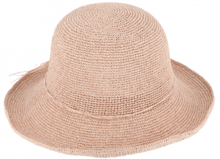 Dámský růžový letní klobouk Cloche - nemačkavý letní klobouk s větší tvarovatelnou krempou Velikost: Unisize (S-XL)