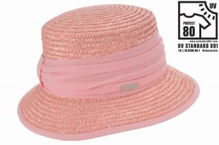 Dámský starorůžový letní slaměný klobouk Bucket Hat - Seeberger bestseller Velikost: Unisize (S-XL)