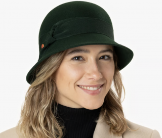 Dámský zelený Cloche klobouk - Nanni Velikost: 57 cm (M)