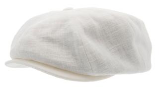 Extra objemná letní bílá bekovka 8-panel od CTH Ericson - Branson Ramie Off-white Velikost: 61 cm (XL)