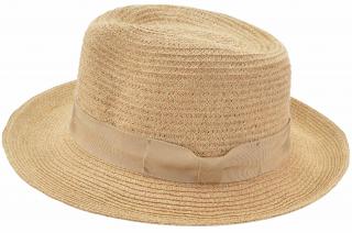 Fedora BOGART - slaměný béžový klobouk - Seeberger Velikost: 57 cm (M)