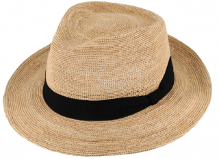 Fedora Raffia Extra Fine - slaměný béžový klobouk Velikost: 55 cm  (S)