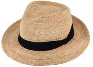 Fedora Raffia Extra Fine - slaměný béžový klobouk Velikost: 57 cm (M)