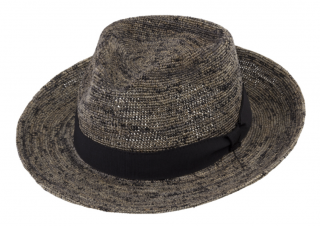 Fedora Raffia - slaměný taupe klobouk - Bestseller Velikost: 61 cm (XL)