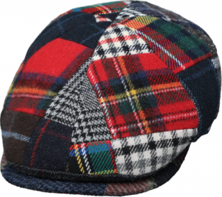 Gatsby červená bekovka od Fiebig - Vlna / 6-Panel Cap  Gatsby Patchwork Bakerboy Velikost: 61 cm (XL)