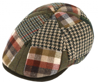 Gatsby zelená bekovka od Fiebig - Vlna / 6-Panel Cap  Gatsby Patchwork Bakerboy Velikost: 61 cm (XL)