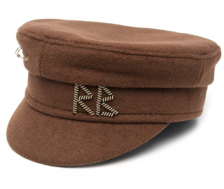 Kapitánka hnědá Ruslan Baginskiy - Ruslan Baginskiy Safety-pin Baker Boy Cap Velikost: 55 cm  (S)