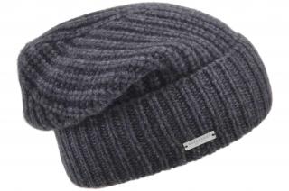 Kašmírová objemná šedá čepice od Seeberger - Big Beanie Cashmere Velikost: Unisize (S-XL)