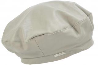 Kožený šedý baret - Basque Leather Velikost: 59 cm (L)