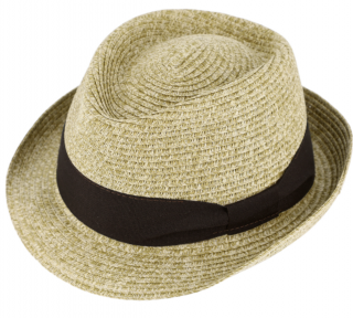 Letní béžový klobouk Trilby od Fiebig - Trilby Melange Velikost: 61 cm (XL)