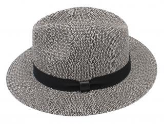 Letní černý nemačkavý klobouk - Fedora Toyo Velikost: 57 cm (M)