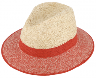 Letní crushable fedora klobouk od Fiebig - Traveller Raffia Velikost: 55 cm  (S)