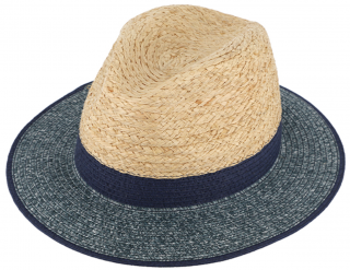 Letní crushable fedora klobouk od Fiebig - Traveller Raffia Velikost: 57 cm (M)