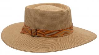 Letní dámský klobouk - porkpie s širší krempou - Mayser - UV faktor 80 - Mayser Astrid Velikost: 57 cm (M)