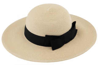 Letní dámský slaměný klobouk Fiebig s širokou krempou - Brim Hat Natur Velikost: 59 cm (L)