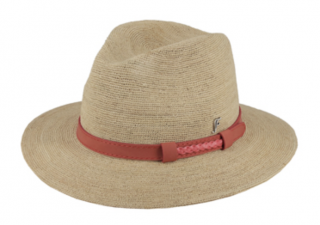 Letní fedora Raffia Extra Fine - slaměný béžový klobouk Velikost: 55 cm  (S)