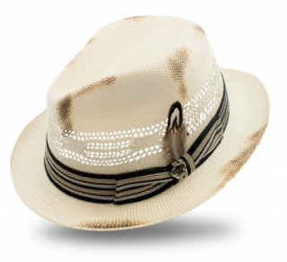 Letní klobouk trilby - Leno - vintage - limitovaná kolekce Velikost: 57 cm (M)