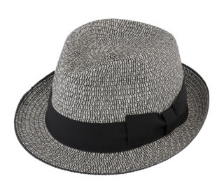 Letní klobouk Trilby od Fiebig - Trilby Prayer Black Velikost: 55 cm  (S)