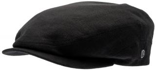 Letní lněná černá bekovka - driver cap - CTH Ericson - Lucas Velikost: 59 cm (L)