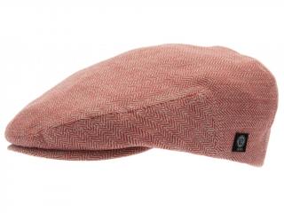 Letní lněná červená bekovka - driver cap - od CTH Ericson - Edward Velikost: 57 cm (M)